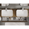 Mexen Rivel bathroom cabinet under-sink 160 cm, 1 drawer, grooved, walnut - 91A20-16023-1-BF86