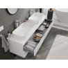 Mexen Rivel gabinete de baño para lavabo 160 cm, 2 cajones, ranurado, blanco mate - 91A20-16047-2-BFF01