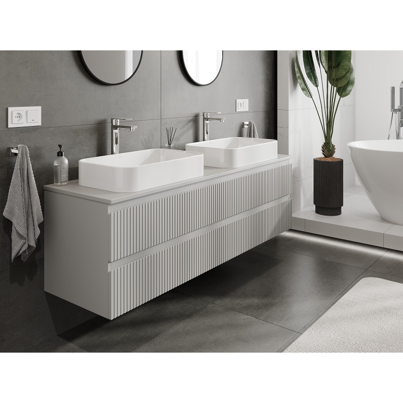 Mexen Rivel 160 cm aluskapp, 2 sahtlit, sooneline, hall matt - 91A20-16047-2-BFF62