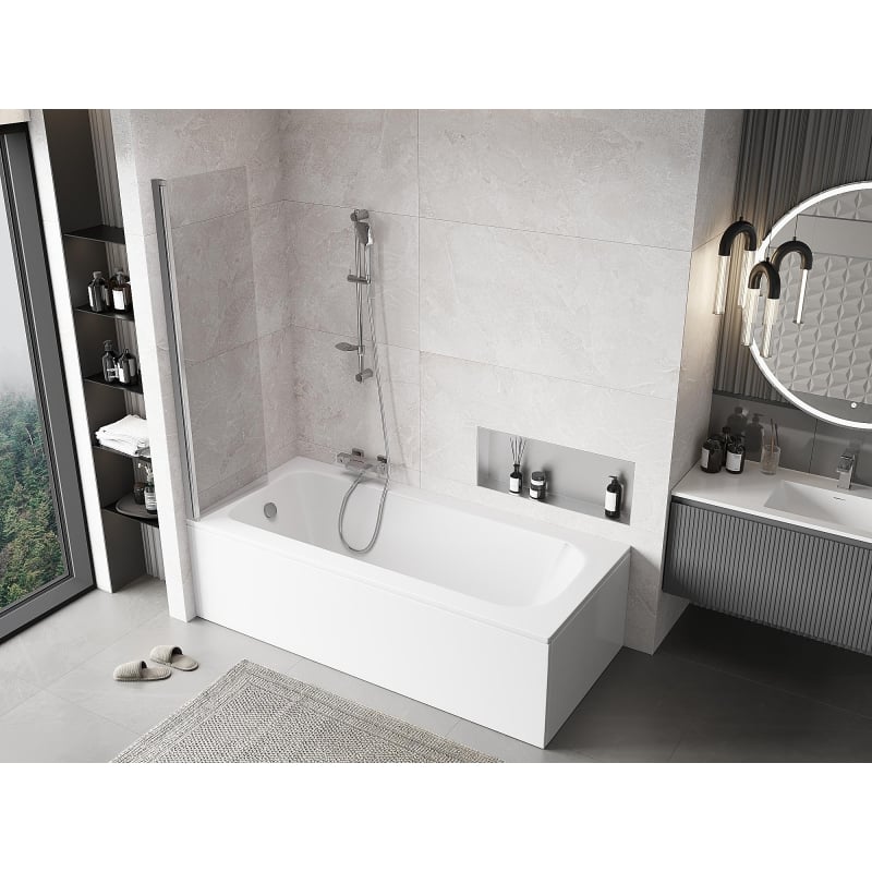 Mexen Mist shower screen 1-leaf 50 x 150 cm, transparent, chrome - 8A9-050-001-01-00