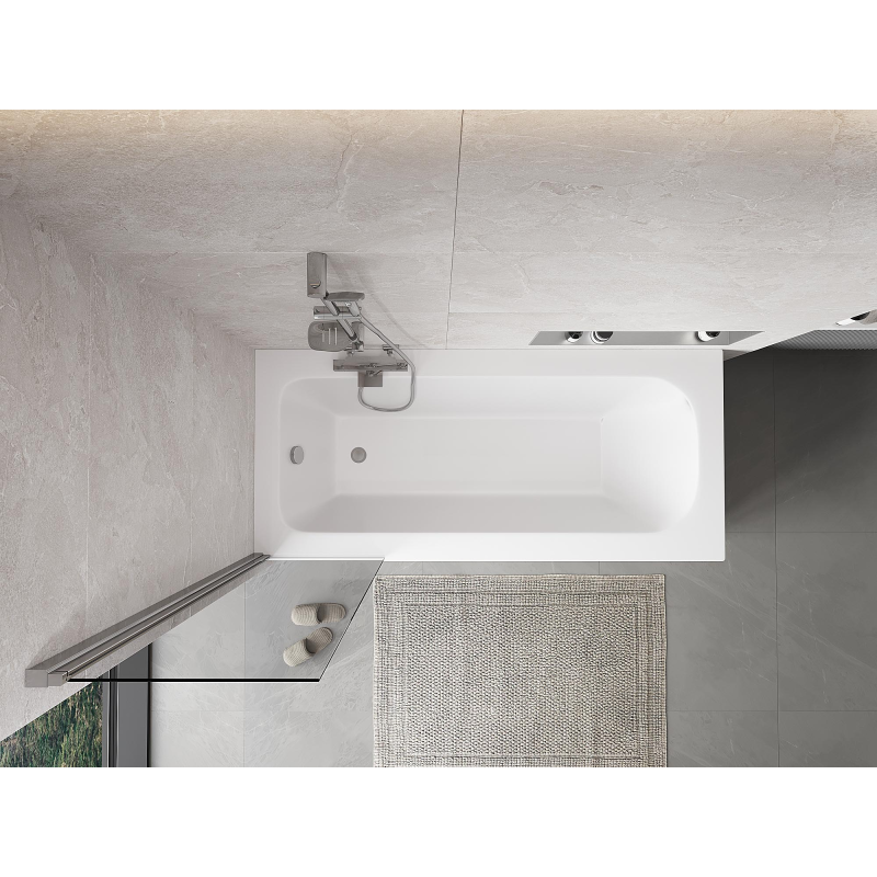 Mexen Mist parete doccia a 1 anta 50 x 150 cm, trasparente, cromo - 8A9-050-001-01-00