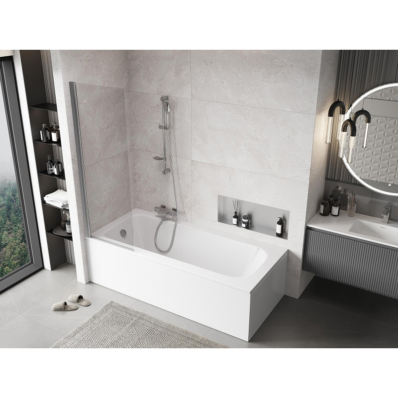 Mexen Mist 1-wing shower screen 60 x 150 cm, transparent, chrome - 8A9-060-001-01-00