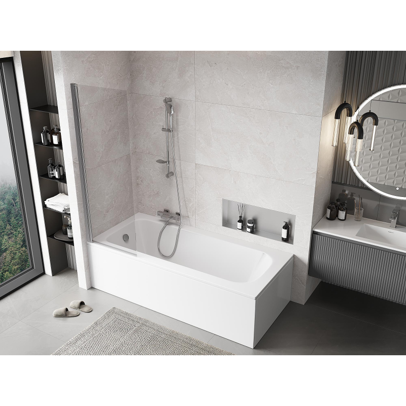 Mexen Mist duschvägg 1-delad 60 x 150 cm, transparent, krom - 8A9-060-001-01-00