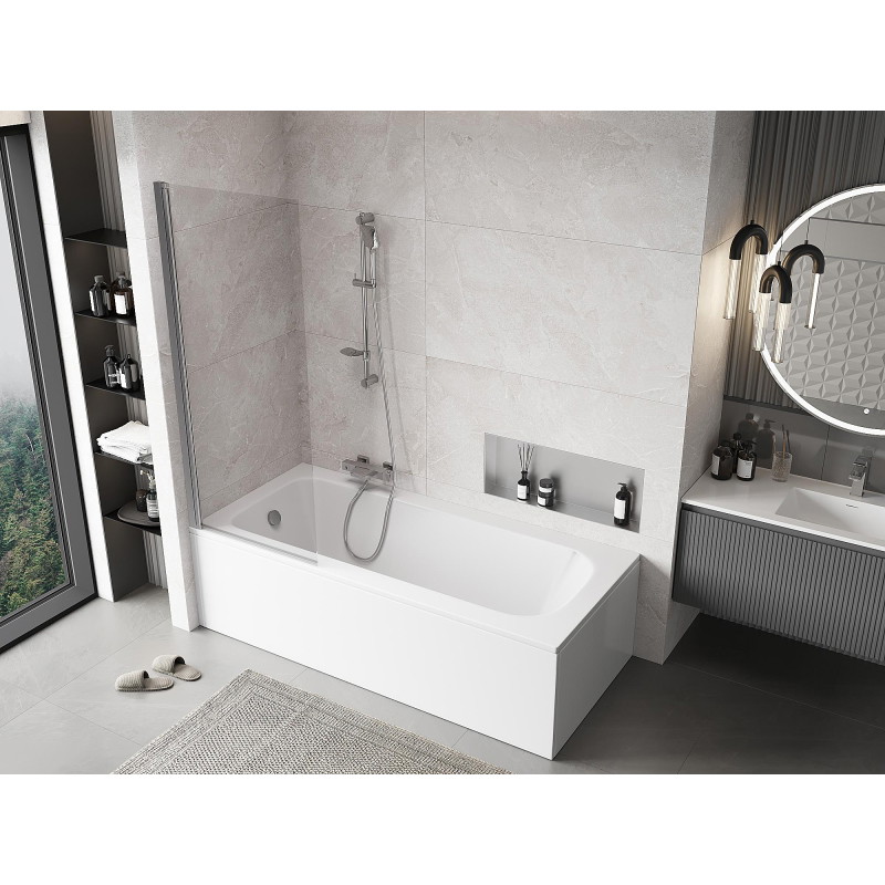 Mexen Mist 1-panel shower screen 70 x 150 cm, transparent, chrome - 8A9-070-001-01-00