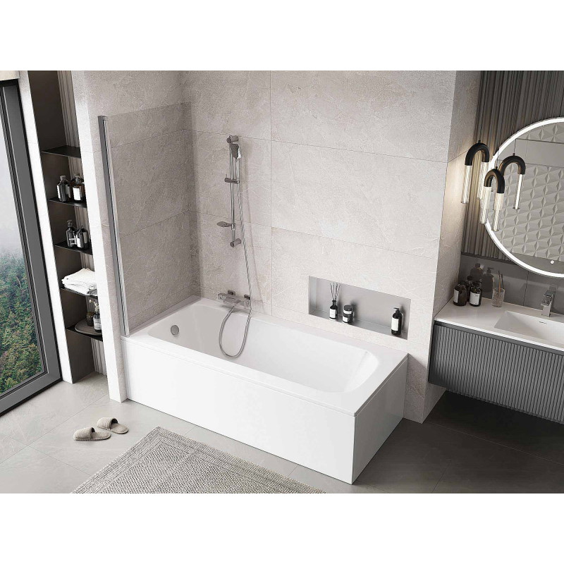 Mexen Mist 1-wing shower screen 80 x 150 cm, transparent, chrome - 8A9-080-001-01-00