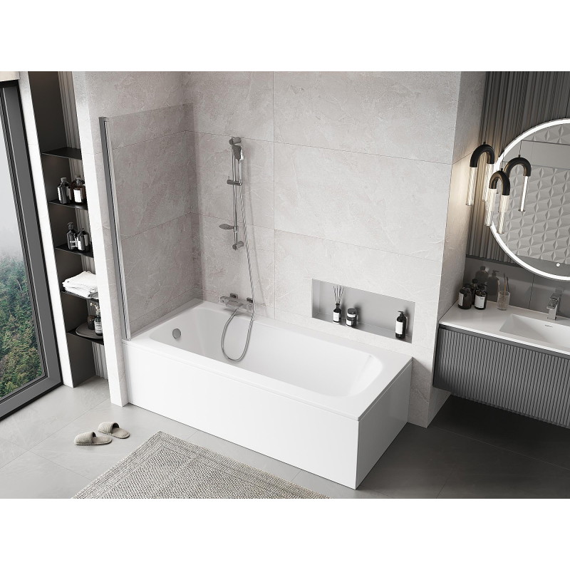 Mexen Mist shower screen 1-wing 90 x 150 cm, transparent, chrome - 8A9-090-001-01-00