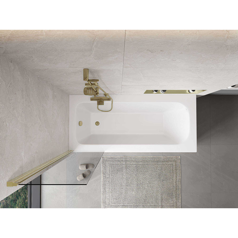 Mexen Mist paratia da doccia monopezzo 50 x 150 cm, trasparente, oro - 8A9-050-001-50-00