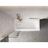 Mexen Mist shower screen 1-panel 50 x 150 cm, transparent, gold - 8A9-050-001-50-00