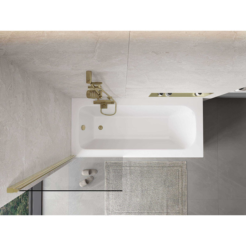 Mexen Mist 1-wing shower screen 70 x 150 cm, transparent, gold - 8A9-070-001-50-00