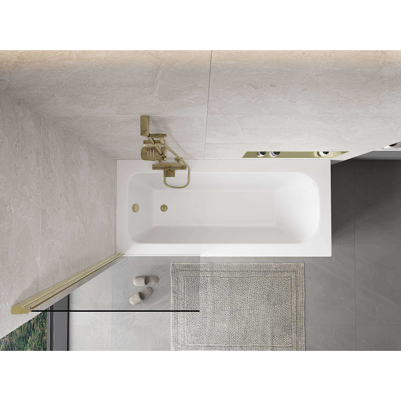 Mexen Mist douchewand 1-vleugelig 70 x 150 cm, transparant, goud - 8A9-070-001-50-00