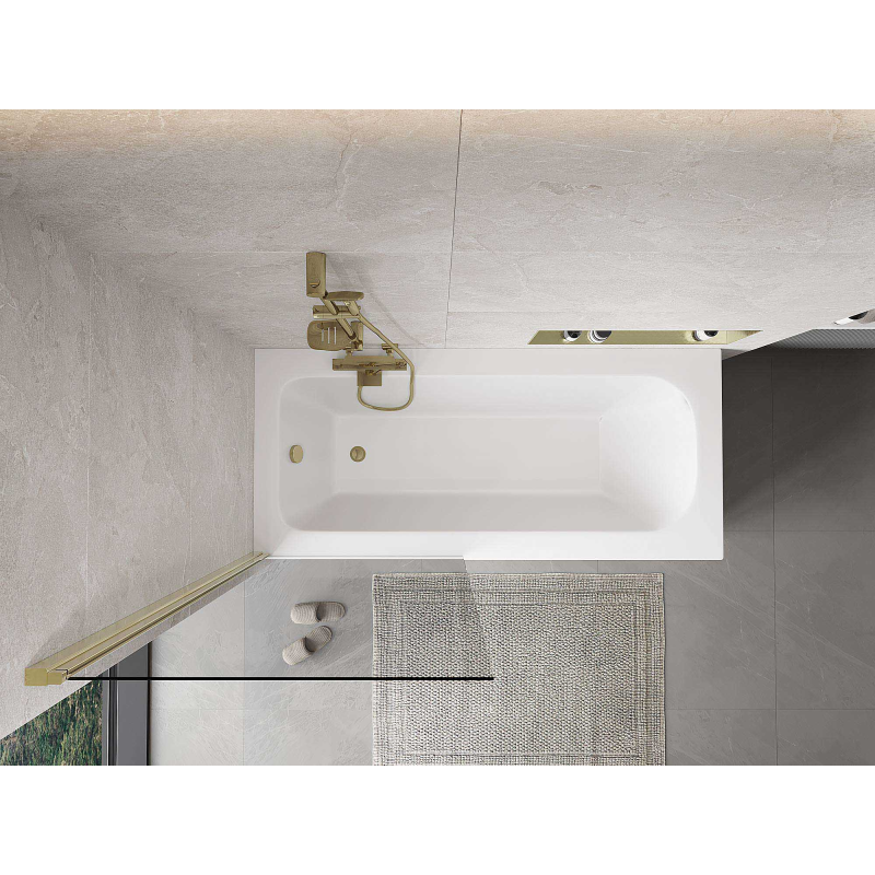 Mexen Mist paroi de douche 1-volet 80 x 150 cm, transparent, doré - 8A9-080-001-50-00