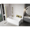 Mexen Mist badwand 1-delig 50 x 150 cm, transparant, goud geborsteld - 8A9-050-001-55-00
