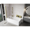 Mexen Mist 1-panel shower screen 60 x 150 cm, transparent, brushed gold - 8A9-060-001-55-00