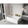 Mexen Mist 1-wing shower screen 70 x 150 cm, transparent, brushed gold - 8A9-070-001-55-00