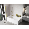 Mexen Mist 1-wing shower screen 70 x 150 cm, transparent, brushed gold - 8A9-070-001-55-00