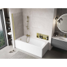 Mexen Mist 1-wing shower screen 80 x 150 cm, transparent, brushed gold - 8A9-080-001-55-00