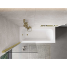Mexen Mist 1-wing shower screen 80 x 150 cm, transparent, brushed gold - 8A9-080-001-55-00
