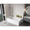 Mexen Mist 1-panel shower screen 90 x 150 cm, transparent, brushed gold - 8A9-090-001-55-00
