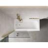 Mexen Mist schermo per doccia a 1 anta 90 x 150 cm, trasparente, oro spazzolato - 8A9-090-001-55-00