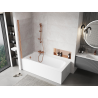 Mexen Mist paravent de baignoire 1 volet 70 x 150 cm, transparent, cuivre brossé - 8A9-070-001-65-00