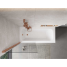 Mexen Mist paratia vasca da bagno a 1 anta 80 x 150 cm, trasparente, rame spazzolato - 8A9-080-001-65-00
