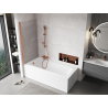 Mexen Mist paroi de baignoire à 1 panneau 90 x 150 cm, transparent, cuivre brossé - 8A9-090-001-65-00