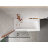 Mexen Mist paravento per vasca 1 anta 90 x 150 cm, trasparente, rame spazzolato - 8A9-090-001-65-00