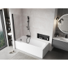 Mexen Mist 1-wing shower screen 50 x 150 cm, transparent, black - 8A9-050-001-70-00