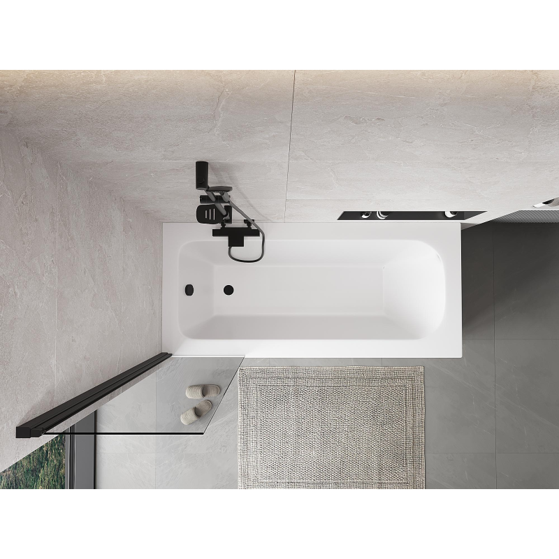 Mexen Mist paroi de douche 1-volet 50 x 150 cm, transparent, noir - 8A9-050-001-70-00