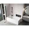Mexen Mist 1-wing shower screen 60 x 150 cm, transparent, black - 8A9-060-001-70-00