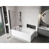 Mexen Mist 1-wing shower screen 60 x 150 cm, transparent, black - 8A9-060-001-70-00