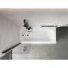 Mexen Mist 1-wing shower screen 60 x 150 cm, transparent, black - 8A9-060-001-70-00