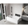 Mexen Mist shower screen 1-panel 70 x 150 cm, transparent, black - 8A9-070-001-70-00