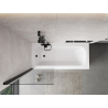 Mexen Mist pare-baignoire à 1 vantail 70 x 150 cm, transparent, noir - 8A9-070-001-70-00