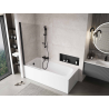 Mexen Mist shower partition 1-wing 80 x 150 cm, transparent, black - 8A9-080-001-70-00