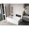 Mexen Mist shower partition 1-wing 80 x 150 cm, transparent, black - 8A9-080-001-70-00