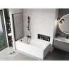 Mexen Mist 1-panel shower screen left 70 x 150 cm, black frame, black - 8A9-070-001-70-70-L