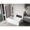 Mexen Mist 1-panel left shower screen 80 x 150 cm, black frame, black - 8A9-080-001-70-70-L
