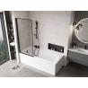 Mexen Mist 1-panel left shower screen 80 x 150 cm, black frame, black - 8A9-080-001-70-70-L