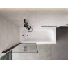 Mexen Mist 1-panel left shower screen 80 x 150 cm, black frame, black - 8A9-080-001-70-70-L