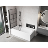 Mexen Mist 1-wing left shower screen 80 x 150 cm, black grille, black - 8A9-080-001-70-77-L