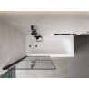 Mexen Mist paroi de baignoire à 1 volet gauche 90 x 150 cm, grille noire, noir - 8A9-090-001-70-77-L
