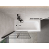 Mexen Mist vannisein, vasak, 1-osaline, 90 x 150 cm, must ruudustik, must - 8A9-090-001-70-77-L