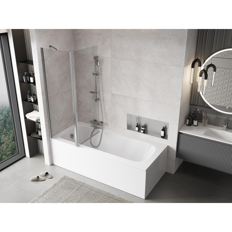 Mexen Mist shower screen 2-panel 120 x 150 cm, transparent, chrome - 8A9-120-011-01-00