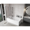 Mexen Mist paravan za kadu s dva krila 130 x 150 cm, proziran, krom - 8A9-130-011-01-00