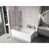 Mexen Mist pregrada za kadu s dva krila 140 x 150 cm, prozirna, krom - 8A9-140-011-01-00