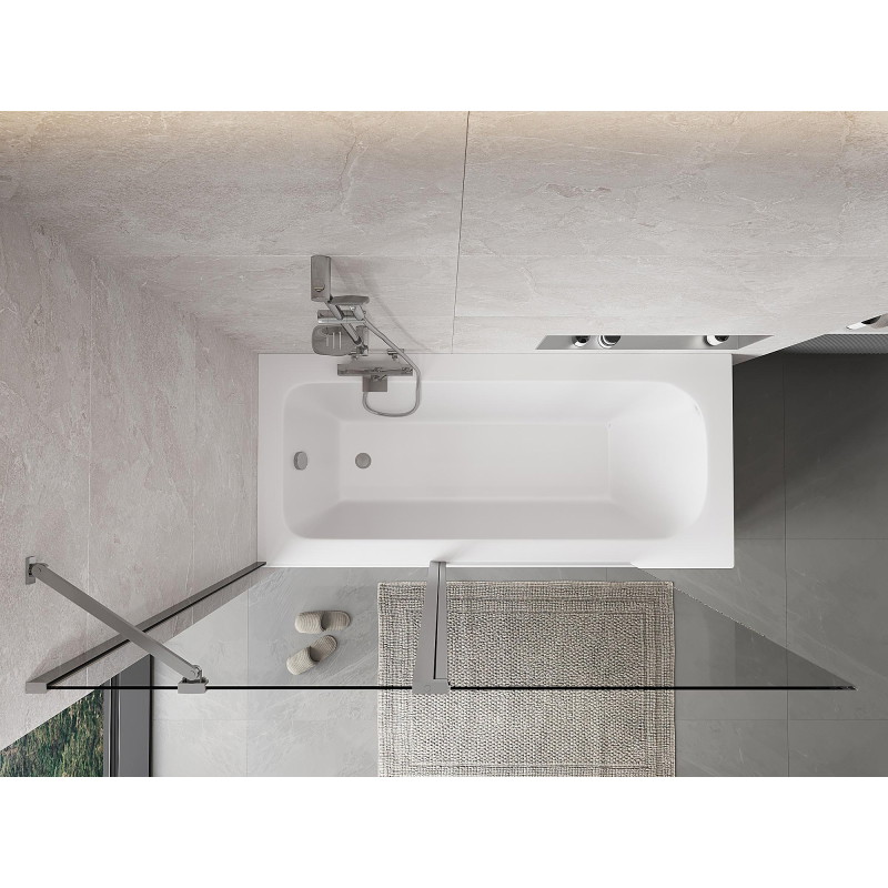 Mexen Mist 2-panel bath screen 140 x 150 cm, transparent, chrome - 8A9-140-011-01-00