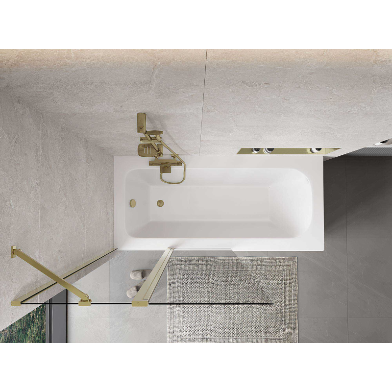 Mexen Mist paroi de douche à 2 volets 100 x 150 cm, transparent, doré - 8A9-100-011-50-00