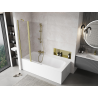 Mexen Mist 2-panel shower screen 100 x 150 cm, transparent, brushed gold - 8A9-100-011-55-00