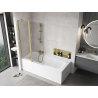 Mexen Mist 2-wing bath screen 110 x 150 cm, transparent, brushed gold - 8A9-110-011-55-00